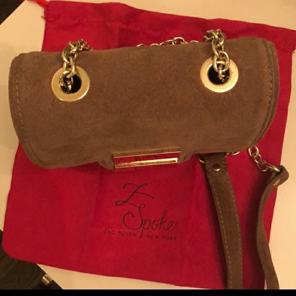 Zac Posen Z Spoke Brown Suede Purse - Picture 3 of 12